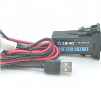2 USB зарядка в штатное место кнопки для Suzuki (40*20мм)