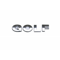 Шильдик надпись на автомобиль Golf  12 см хром