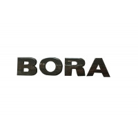 Шильдик надпись на автомобиль Bora черный цвет 