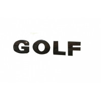 Шильдик надпись на автомобиль Golf черный цвет 