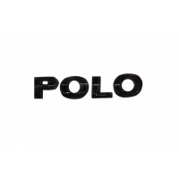Шильдик надпись на автомобиль Polo черный цвет