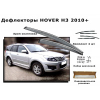 Дефлекторы боковых окон HOVER H3 2010+