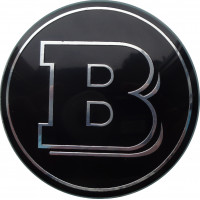 Колпачок (заглушка) на диски Brabus Mercedes (70mm) черный/глянец