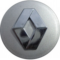 Колпачок (заглушка) на диски Renault (60мм) серебро/хром