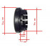 Колпачок (заглушка) на диски Honda (69/64/11) 44732-SX0-J010 металл/черный