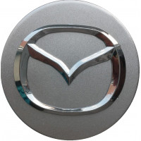 Колпачок (заглушка) на диски Mazda (56мм) серебро-хром
