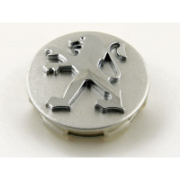 Колпачок (заглушка) на диски Peugeot (54мм) 9678191677, 8000062 серебро+хром